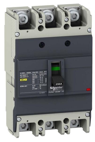 Автоматический выключатель Schneider Electric 3п 3т 160А 18кА EZC250F  EZC250F3160