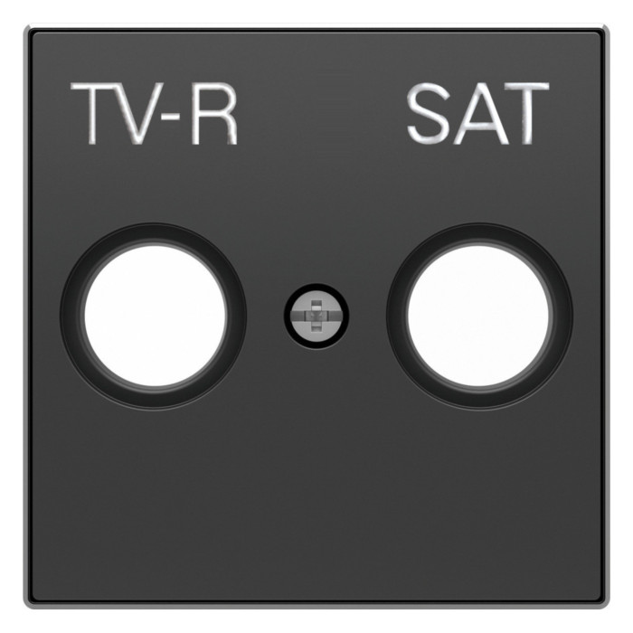 Накладка на розетку телевизионную ABB SKY, скрытый монтаж, черный бархат, 2CLA855010A1501