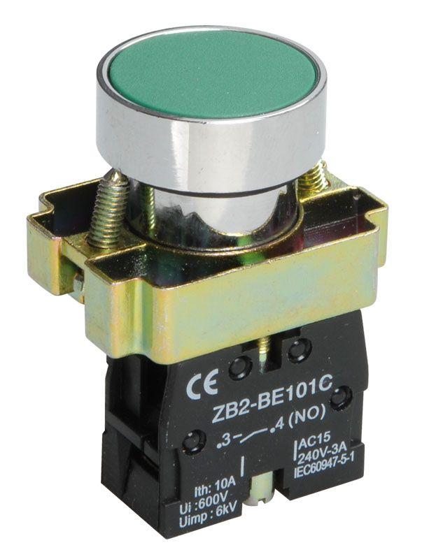 Кнопка LAY5-BA31 без подсветки зел. 1з IEK BBT60-BA-K06