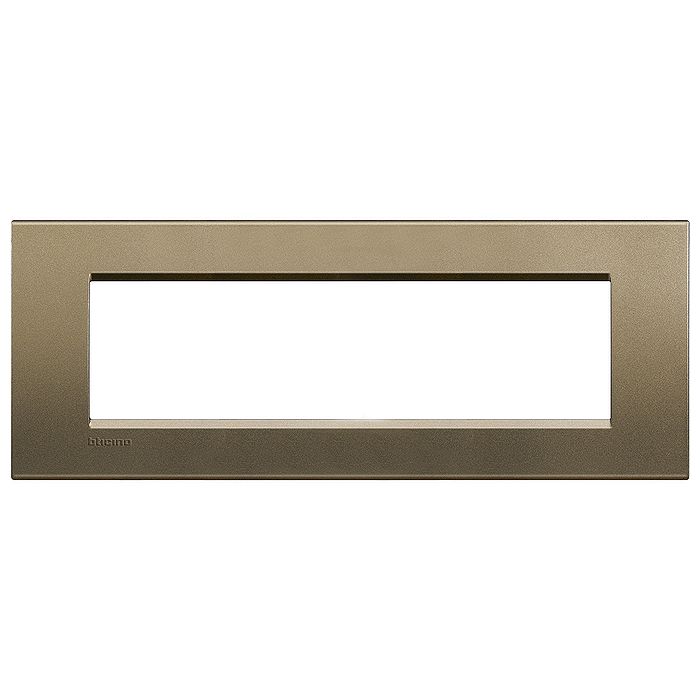 Рамка 7 модулей BTicino LIVING LIGHT, коричневый шелк, LNA4807SQ