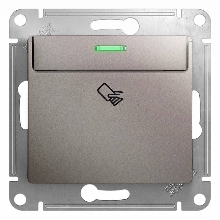 Карточный выключатель Schneider Electric GLOSSA, платина, GSL001269