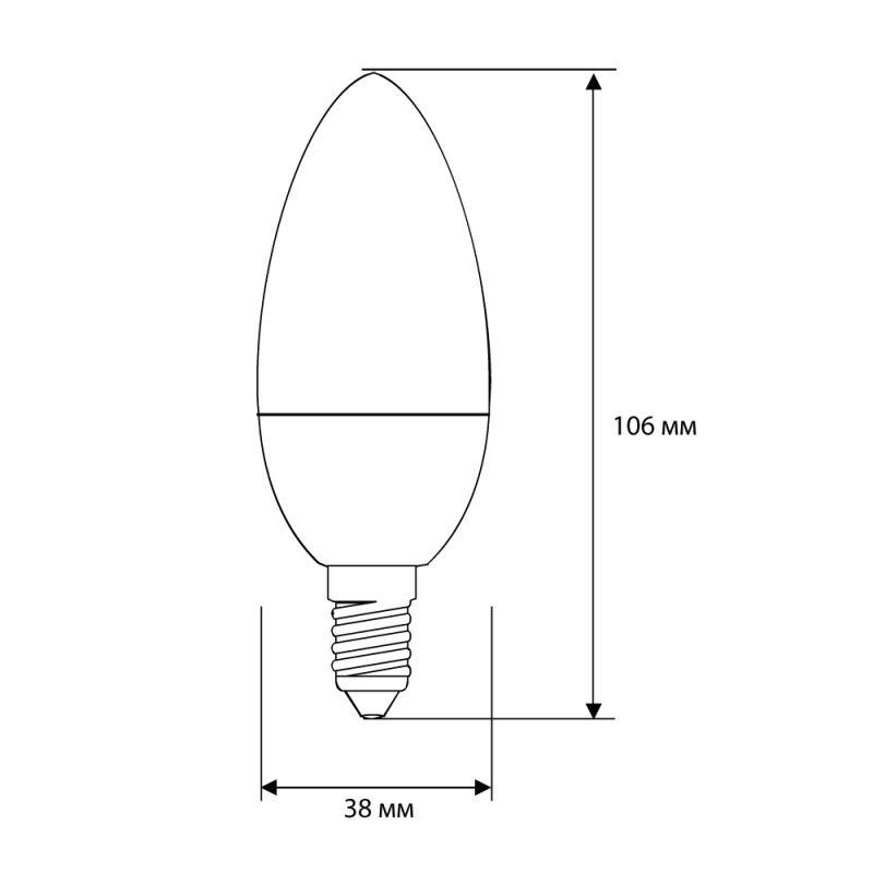 Лампа светодиодная LED8-C35/830/E14 8Вт свеча 3000К тепл. бел. E14 720лм 170-265В Camelion 12385